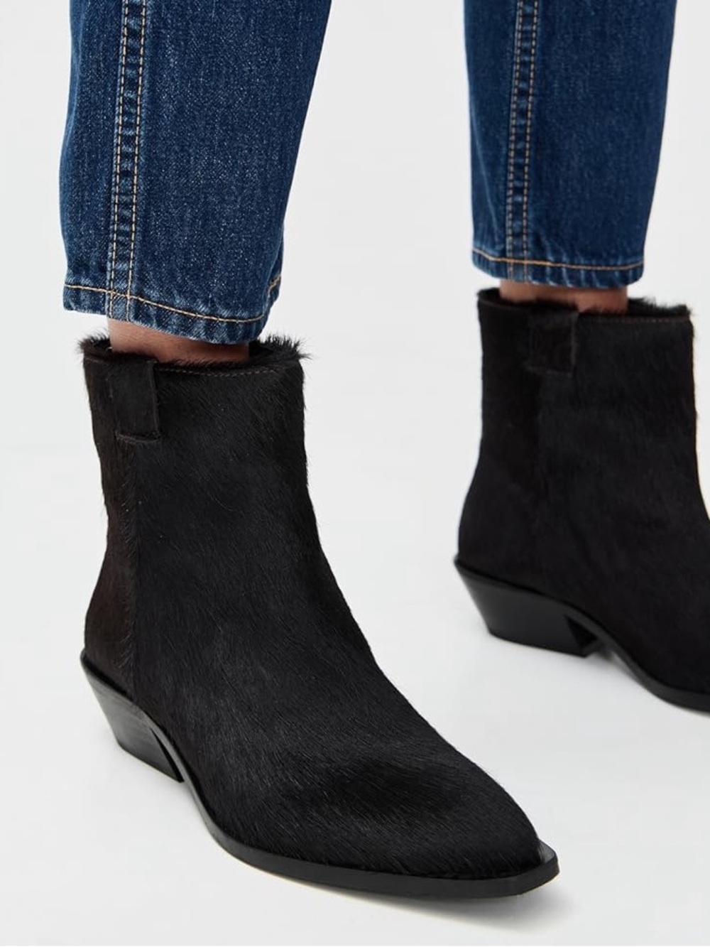 Alohas Syd Ankle Boot size 39 (8-8.5) Dark Brown Haircalf
